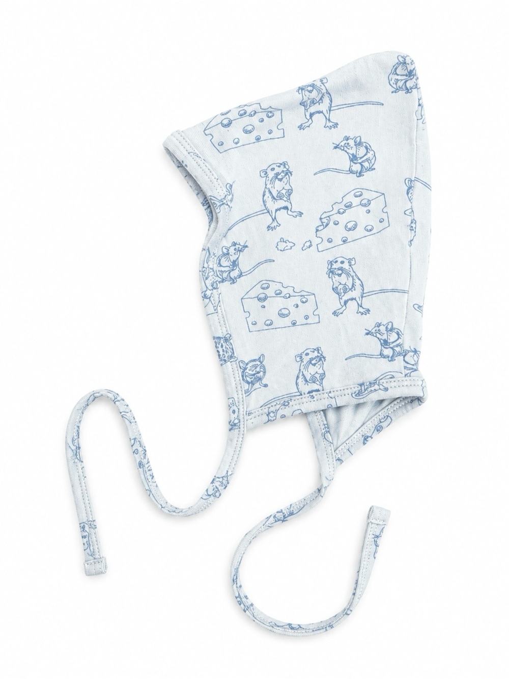 Kate Quinn Baby Mouse & Cheese Print Elf Bonnet Hat 3-6M Modal